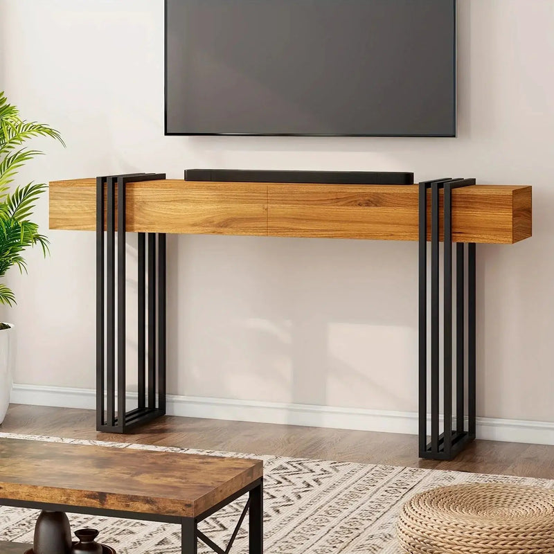 Console Table - Industrial Metal Narrow by House Of Avana