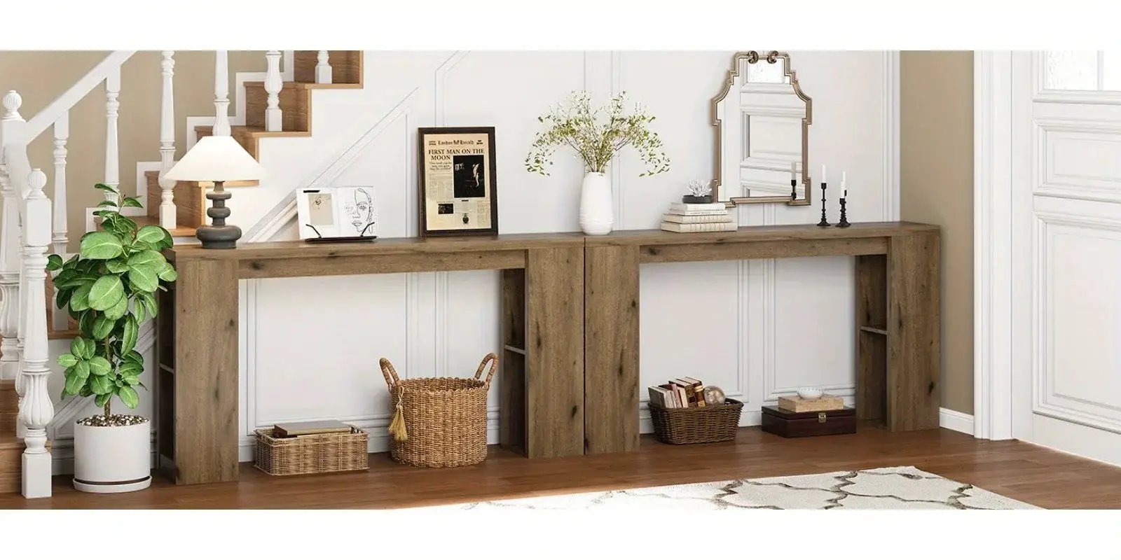 Console Table - Modern Wood 63 by House Of Avana