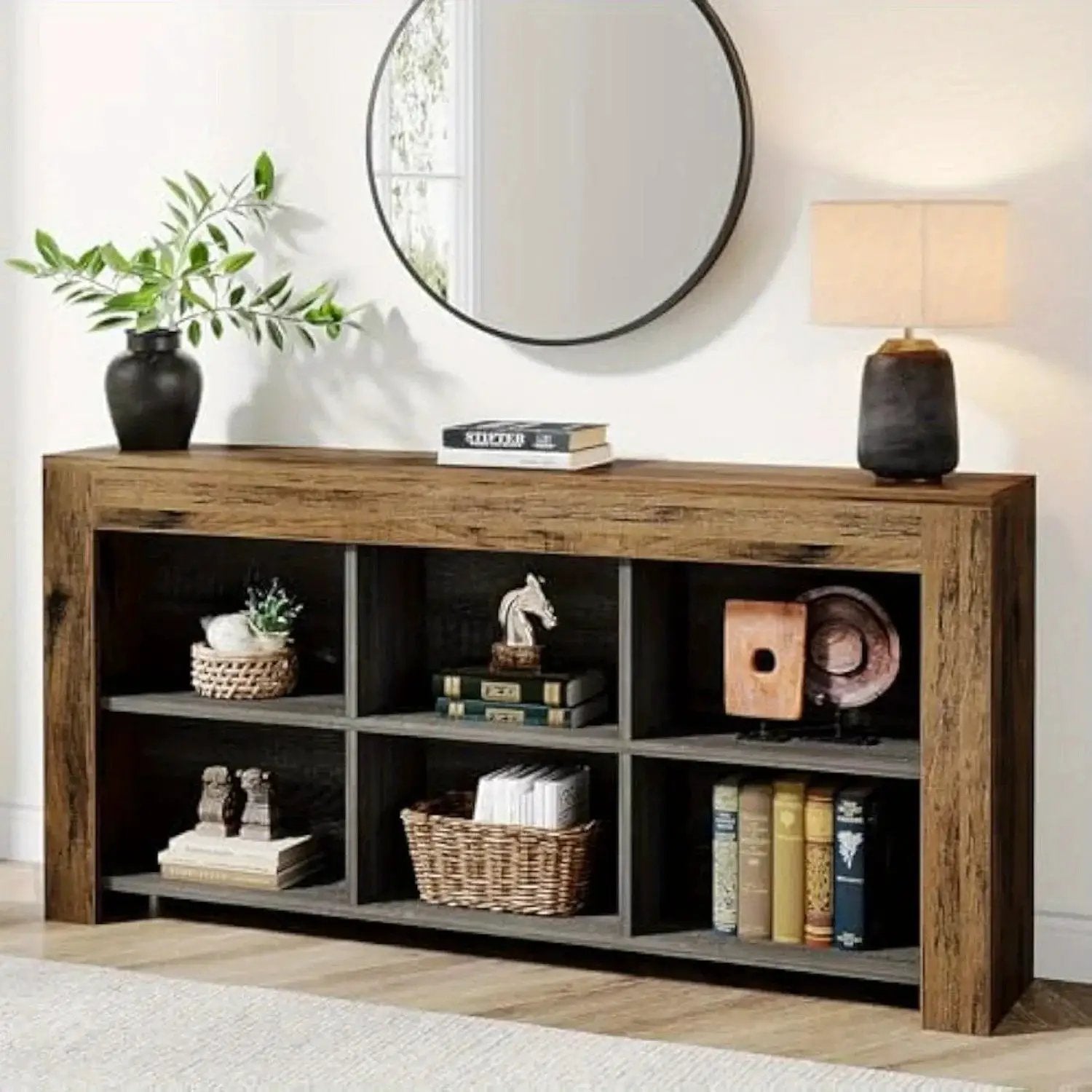 Console Table - Rustic Wood 63-Inch by House Of Avana