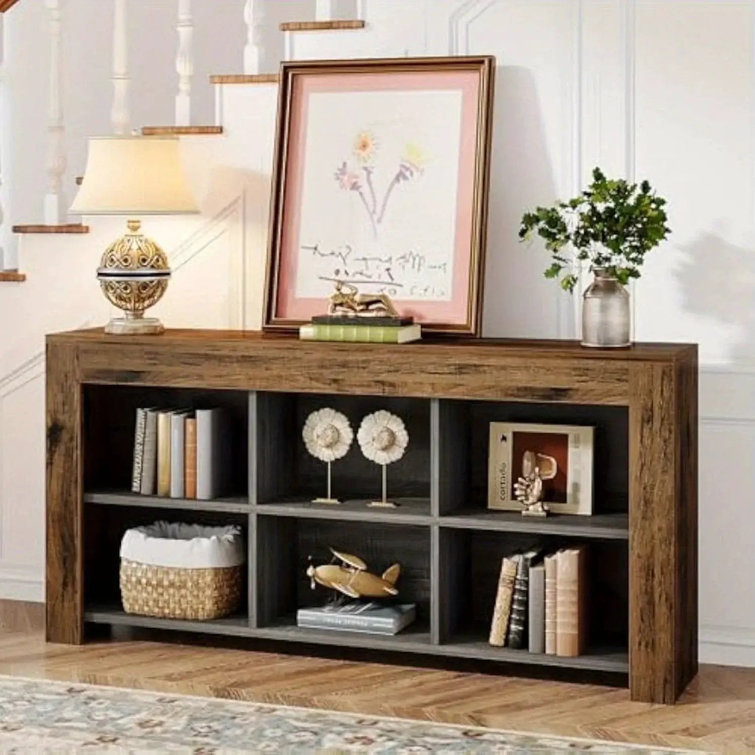 Console Table - Rustic Wood 63-Inch by House Of Avana