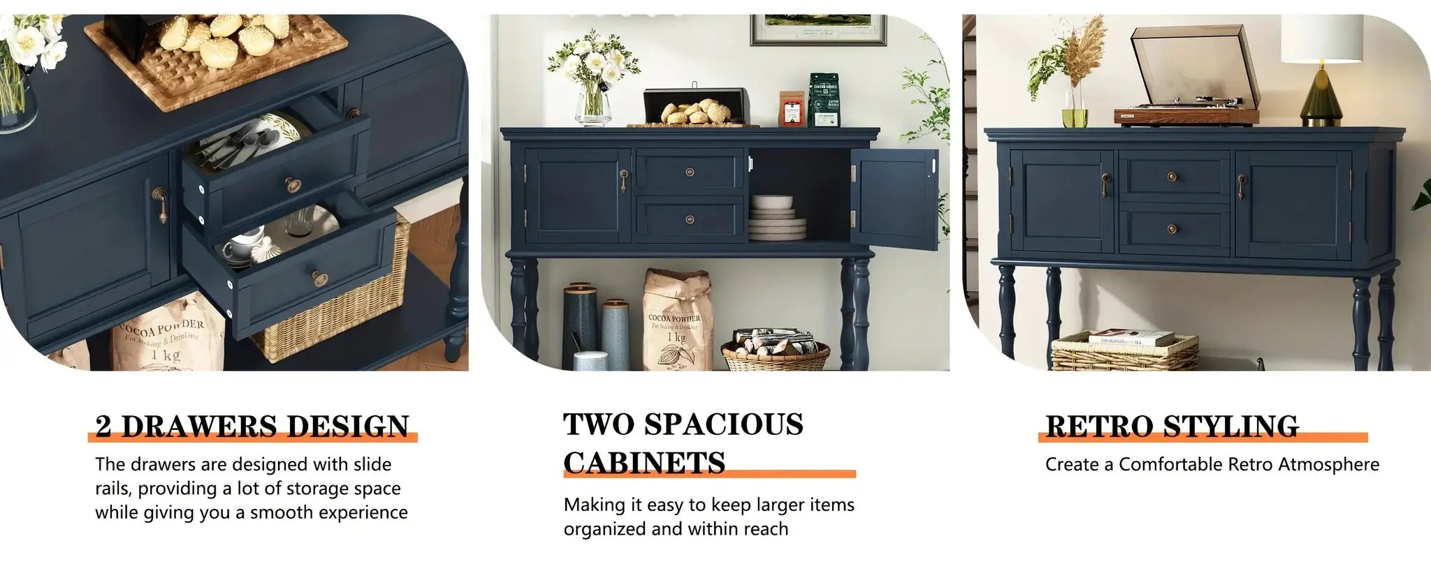 Console Table - Storage Wood by House Of Avana