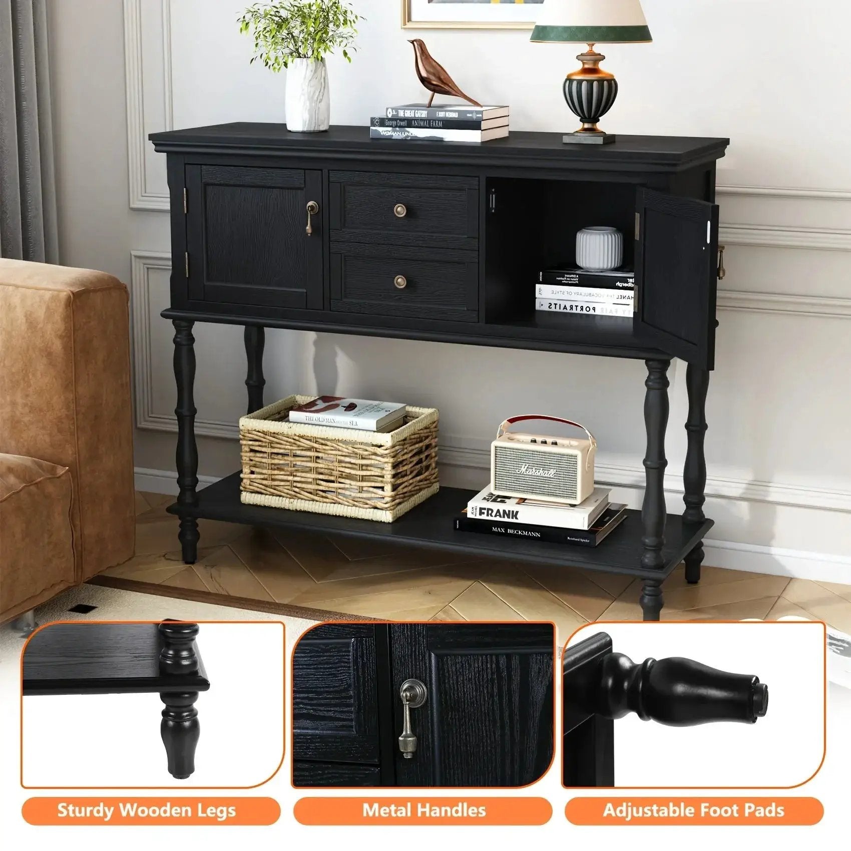 Console Table - Storage Wood by House Of Avana