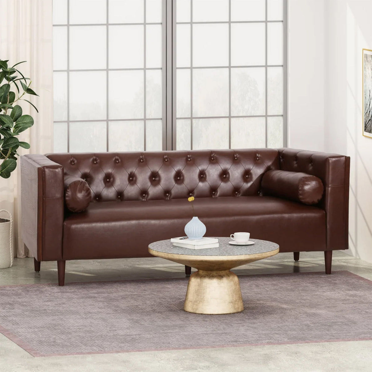Contemporary 3 Seater Sofa with Tufted Design - Available in Multiple Colors, photo 6 of 12