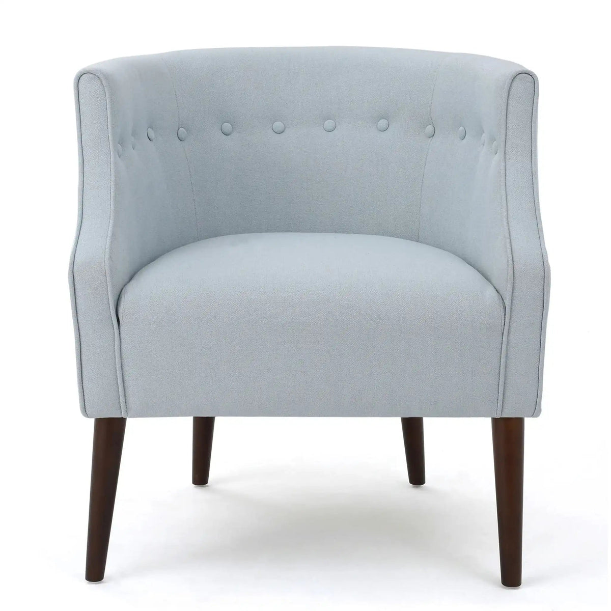 Contemporary Upholstered Club Chair with Button Tufting - Blue, Light Blue, Green, Beige, photo 11 of 16