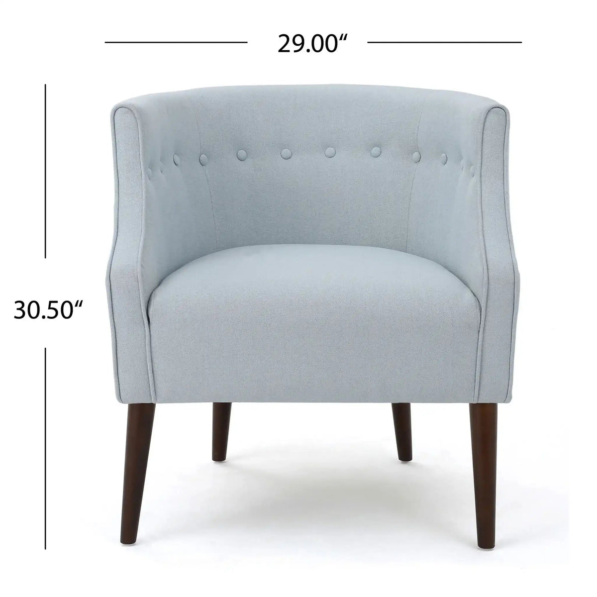 Contemporary Upholstered Club Chair with Button Tufting - Blue, Light Blue, Green, Beige, photo 6 of 16