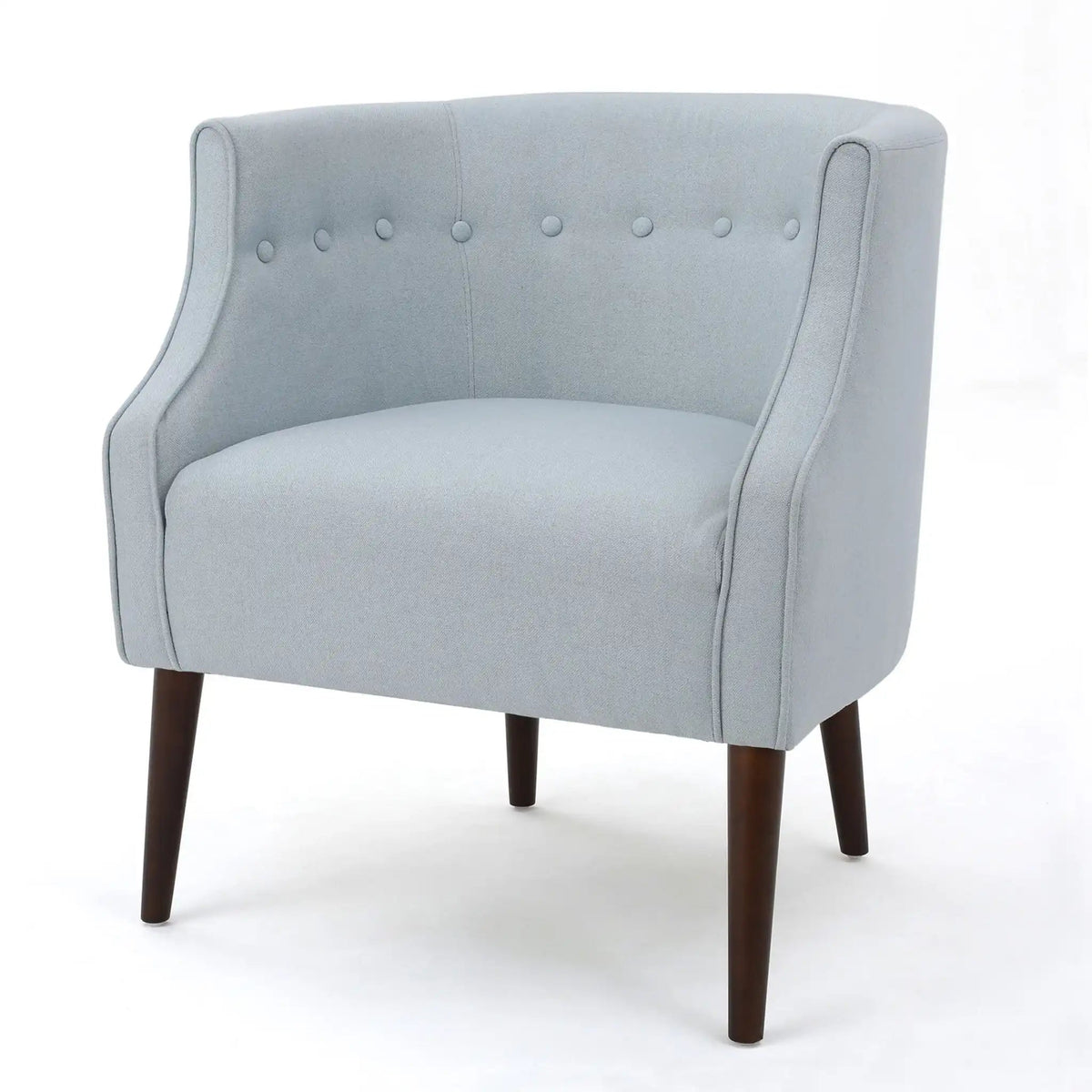 Contemporary Upholstered Club Chair with Button Tufting - Blue, Light Blue, Green, Beige, photo 4 of 16