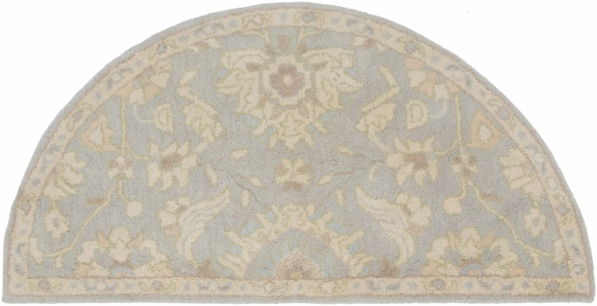 Copen Beige Floral Wool Rug by Boutique Rugs