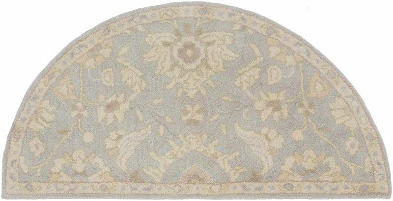Copen Beige Floral Wool Rug by Boutique Rugs