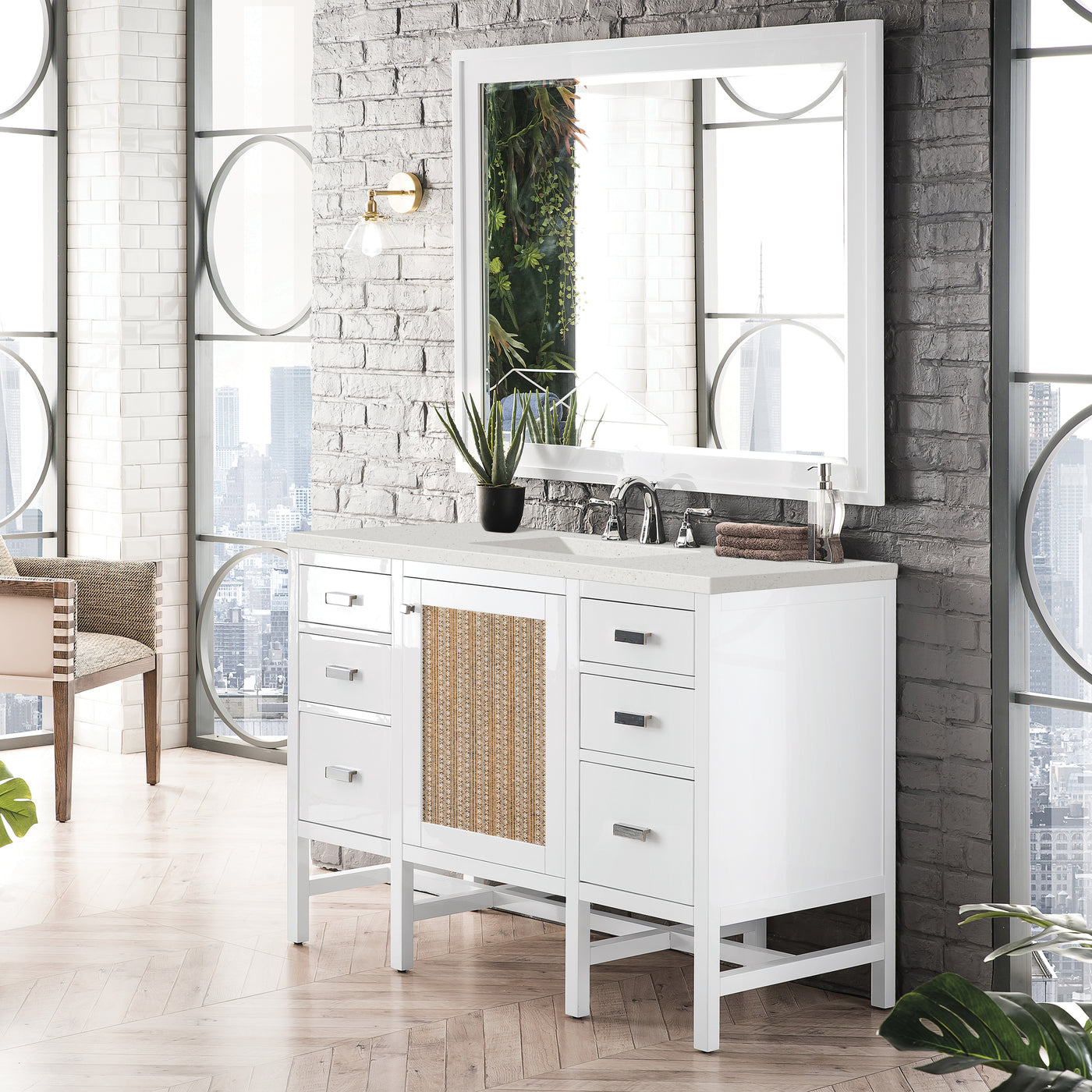 James Martin Addison 48" Single Bathroom Vanity, Glossy White, view 14