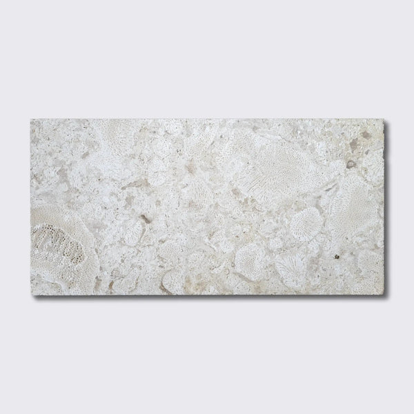 Coral Natural Flute Trim Tiles 12x24