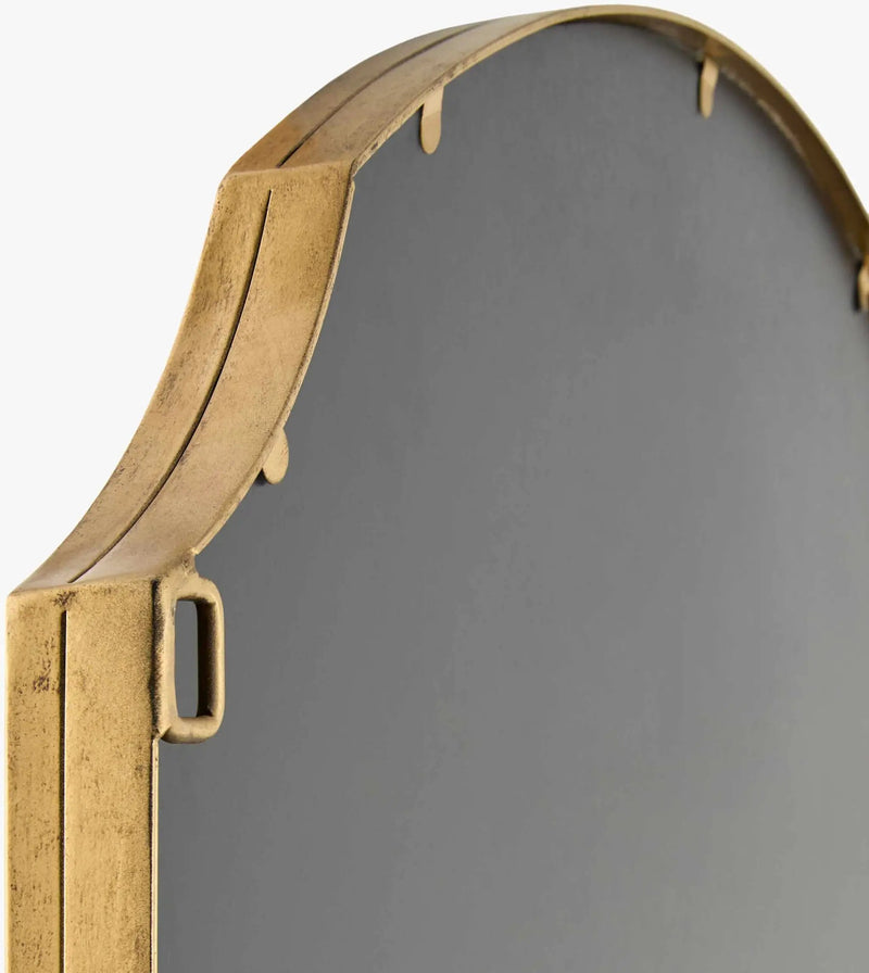 Catai Gold Mirror with Iron Base by Boutique Rugs