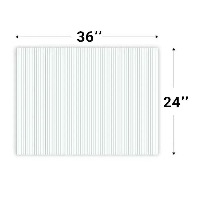 Corrugated Plastic Sheets - 24 x 36 inches - Acoustic Foam Backing