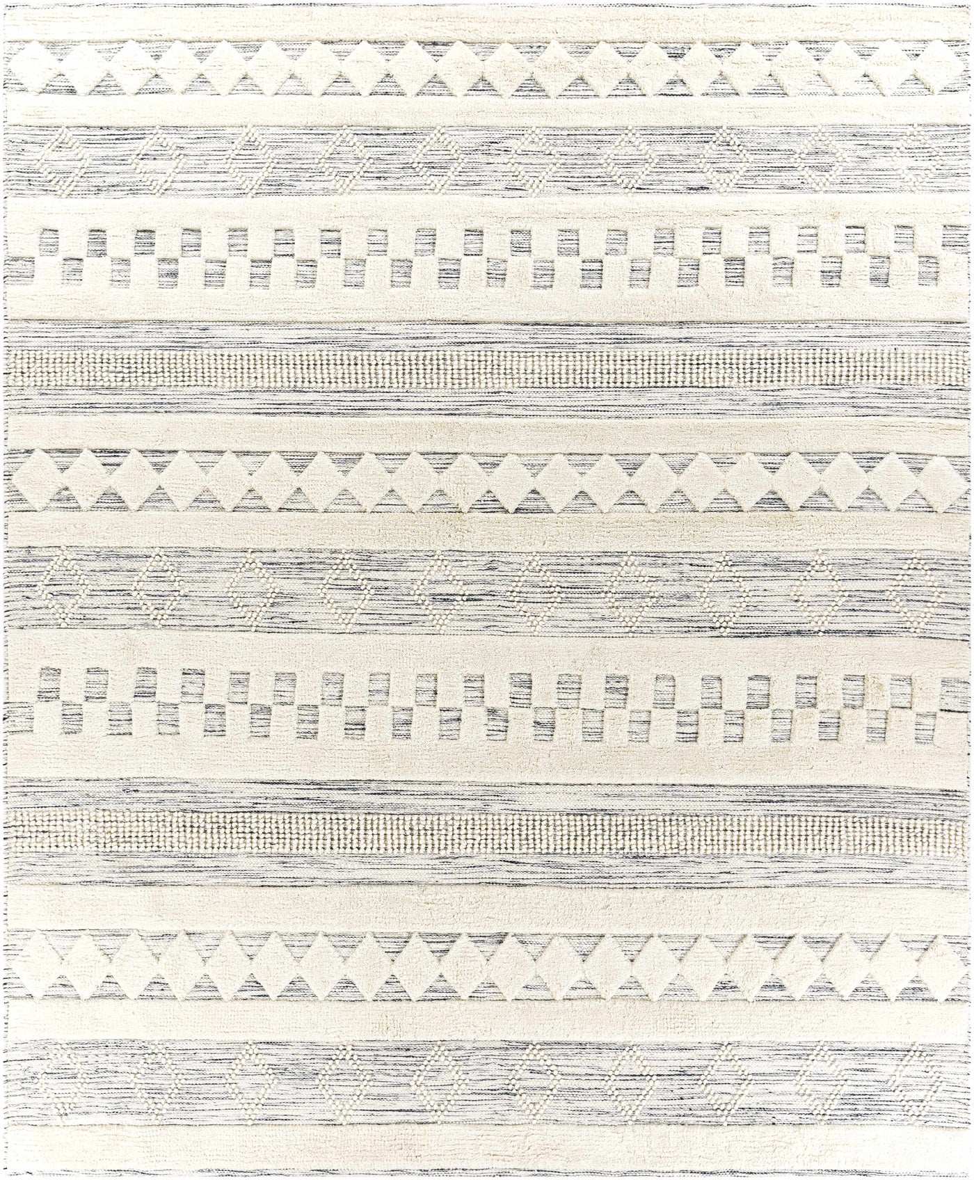 Corry Cream&Black Wool Rug - Clearance by Boutique Rugs