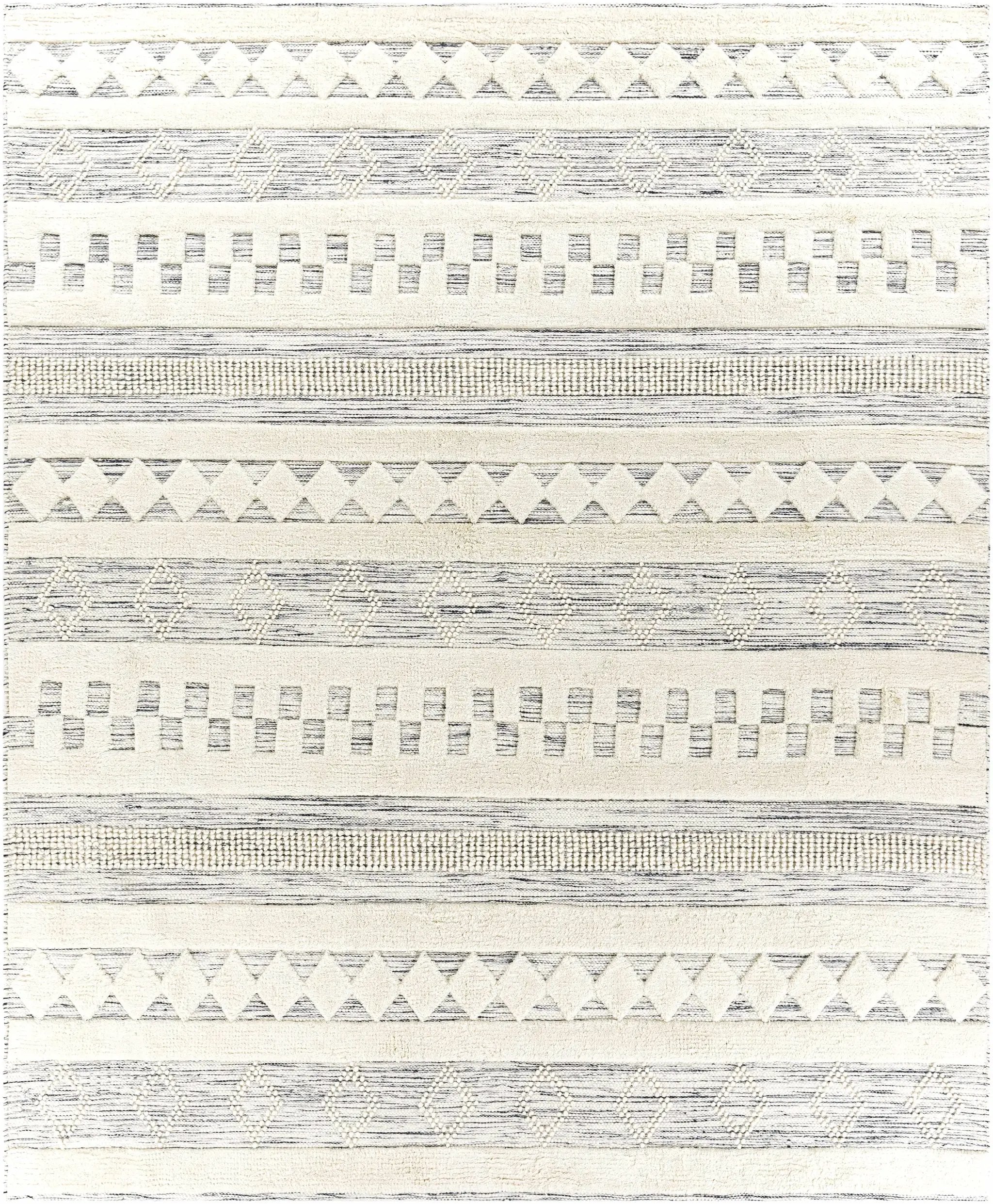 Corry Cream&Black Wool Rug - Clearance by Boutique Rugs