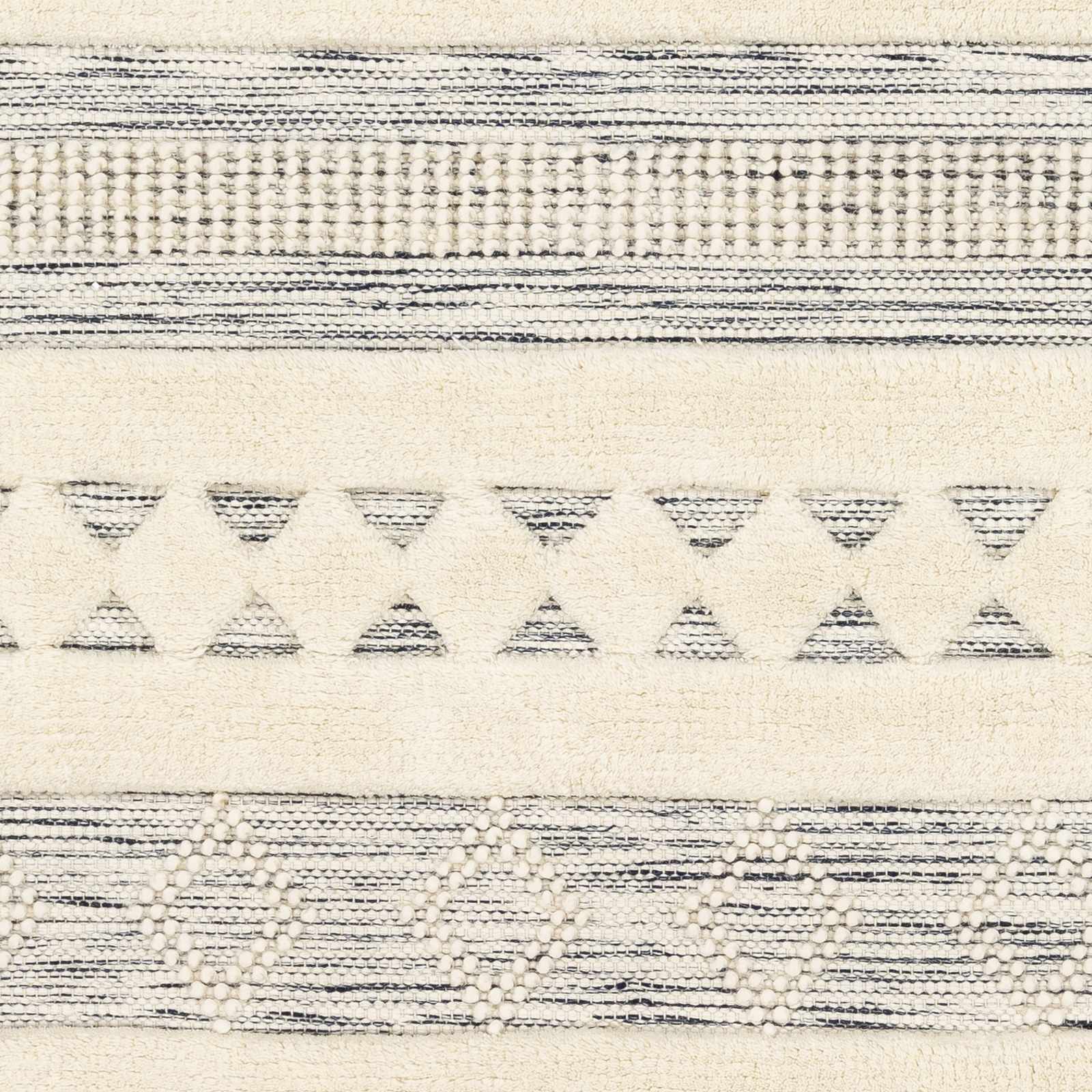 Corry Cream&Black Wool Rug - Clearance by Boutique Rugs