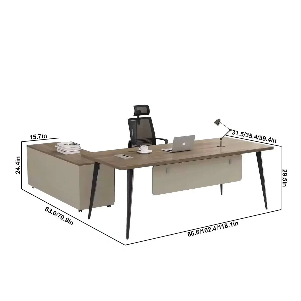Tawn · Office Desk w/ Mobile Storage by Arc Grove