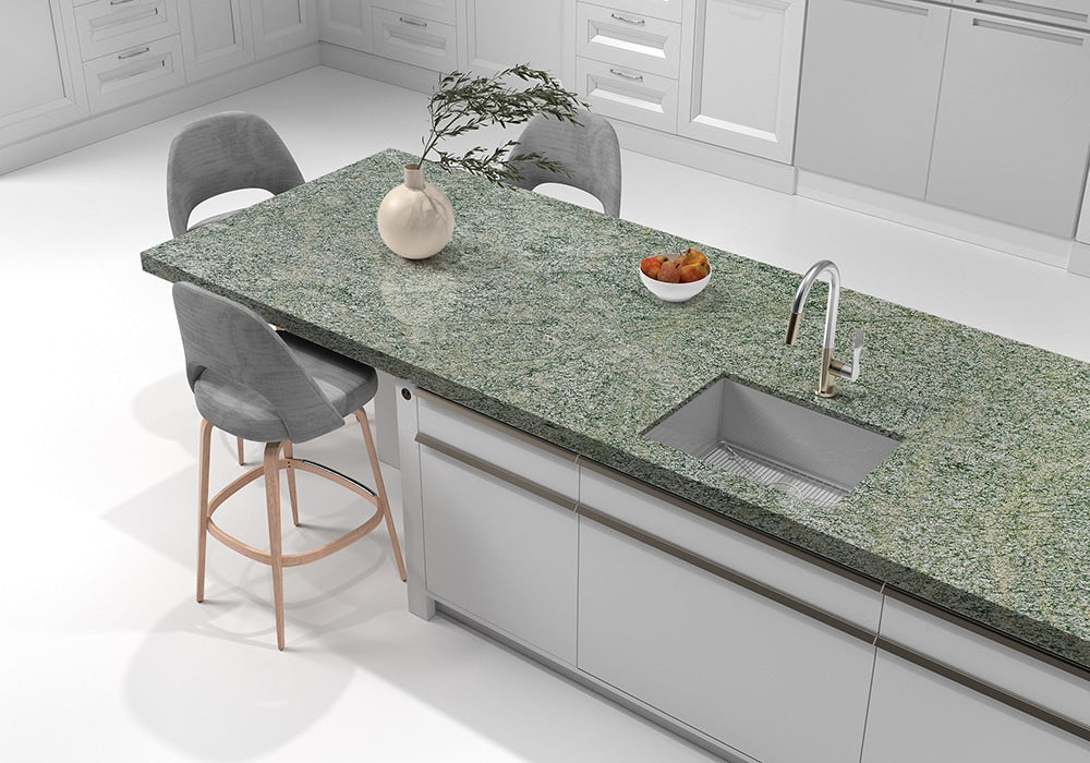 Costa Esmeralda Polished Granite Slab Random room scene 4