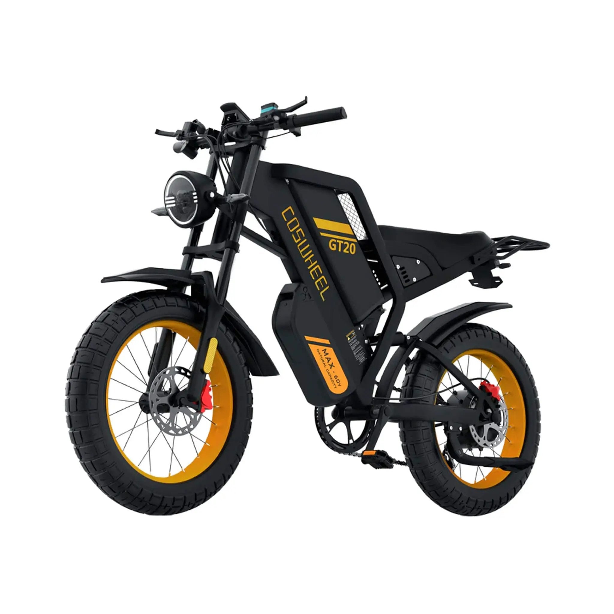Coswheel GT20 Max 60V/40AH 2000W Dual-Battery Fat Tire Electric Bike (SAK30971) by SAKSBY WHOLESALE