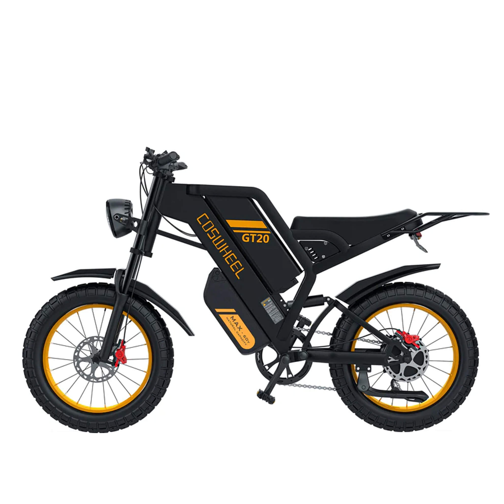 Coswheel GT20 Max 60V/40AH 2000W Dual-Battery Fat Tire Electric Bike (SAK30971) by SAKSBY WHOLESALE