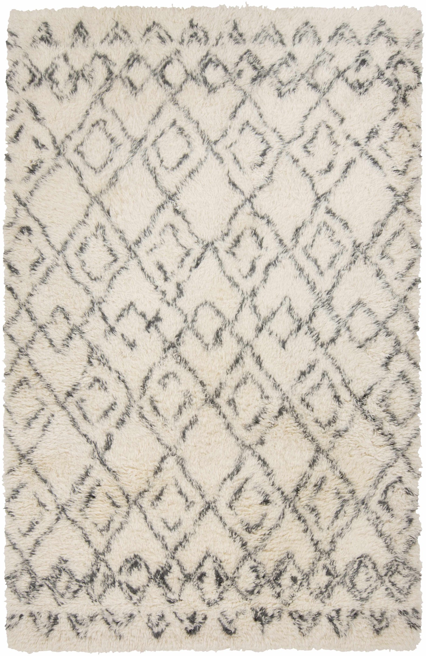 Cotgrave 2x3 Cream Trellis Small Wool Rug - Clearance by Boutique Rugs