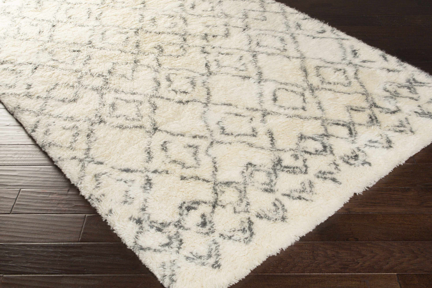 Cotgrave 2x3 Cream Trellis Small Wool Rug - Clearance by Boutique Rugs