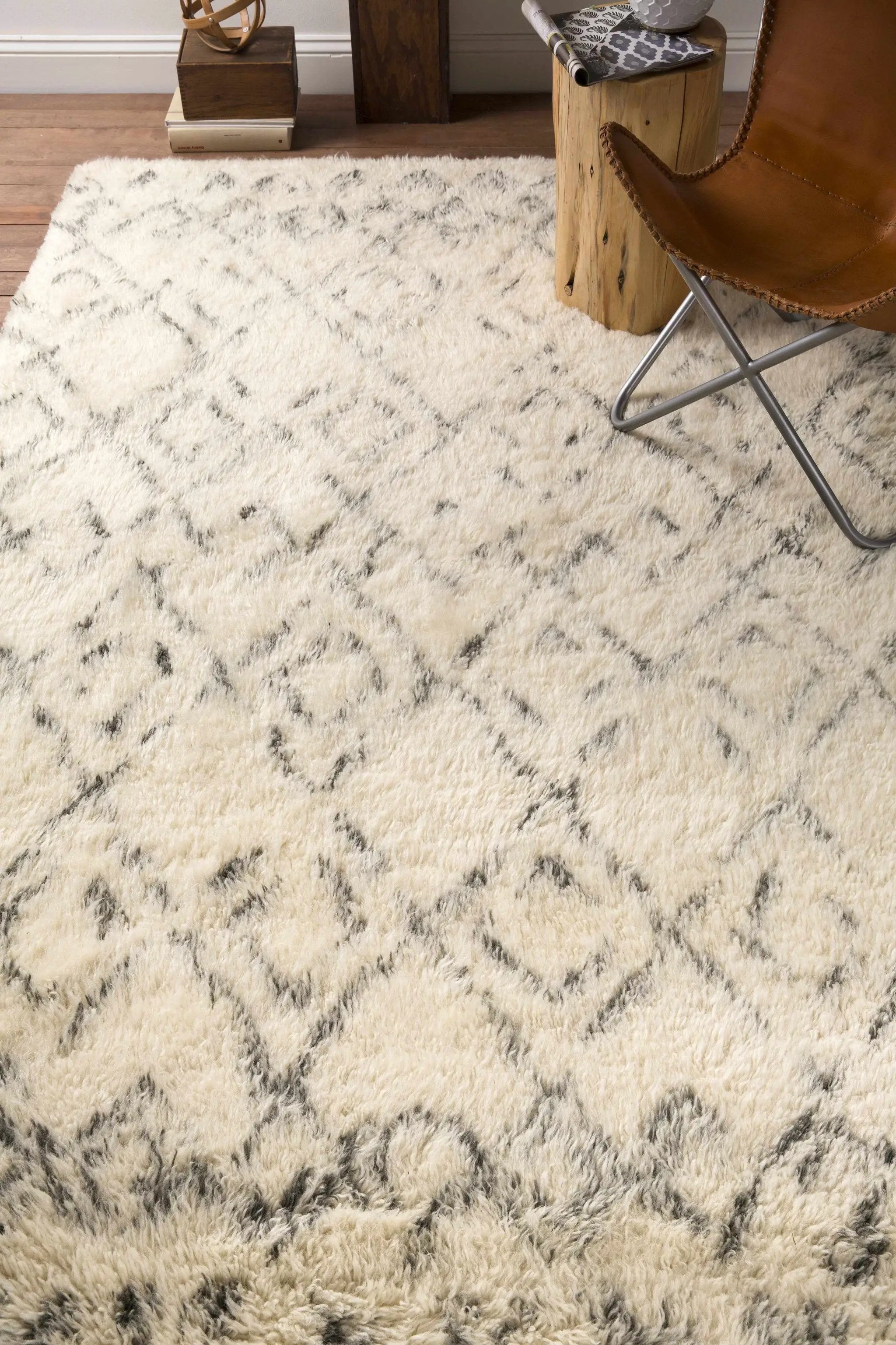 Cotgrave 2x3 Cream Trellis Small Wool Rug - Clearance by Boutique Rugs