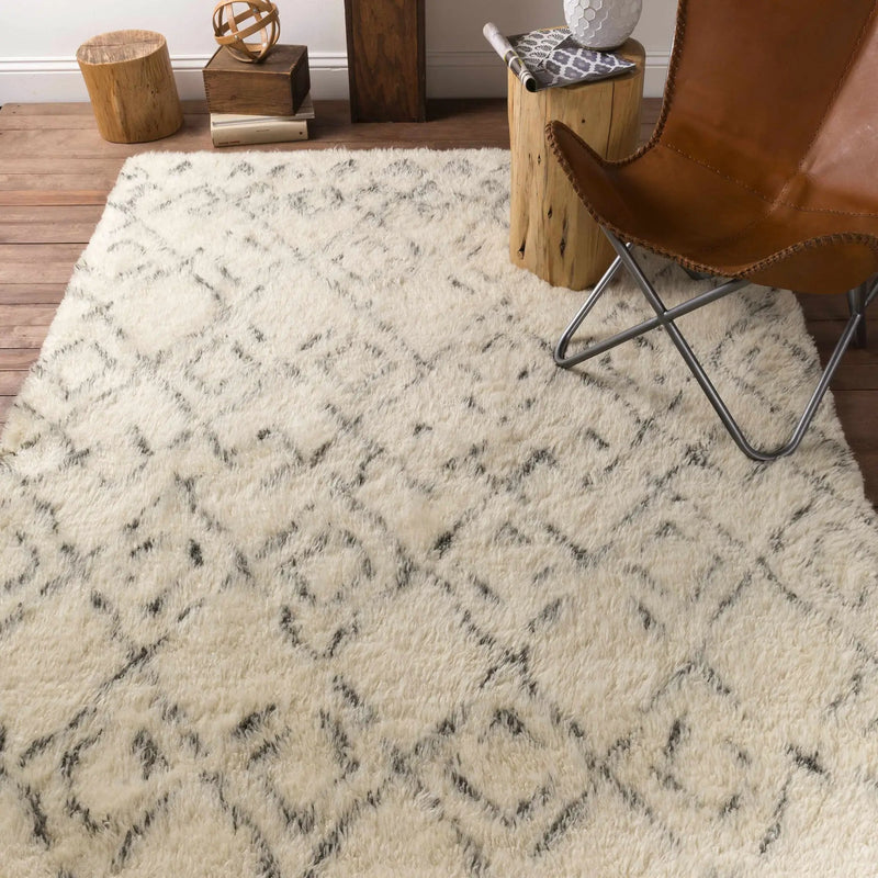 Cotgrave 2x3 Cream Trellis Small Wool Rug - Clearance by Boutique Rugs