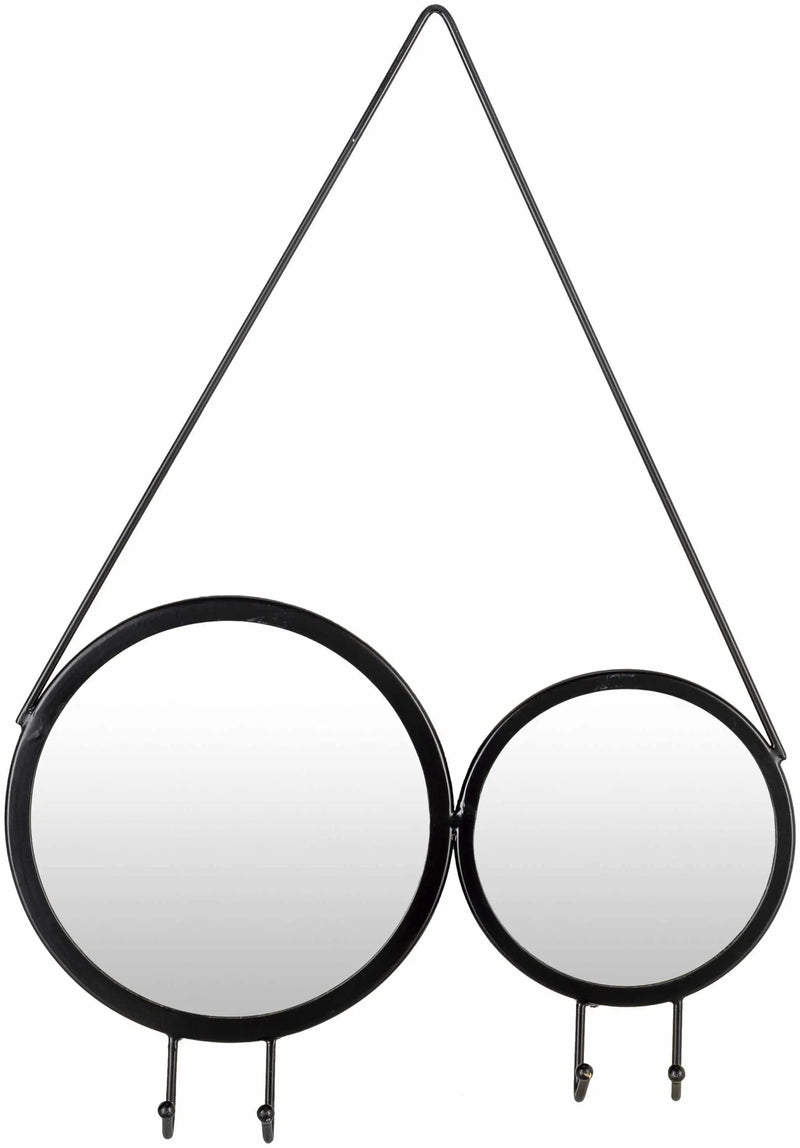 Cotmon Black Iron Frame Mirror - Clearance by Boutique Rugs
