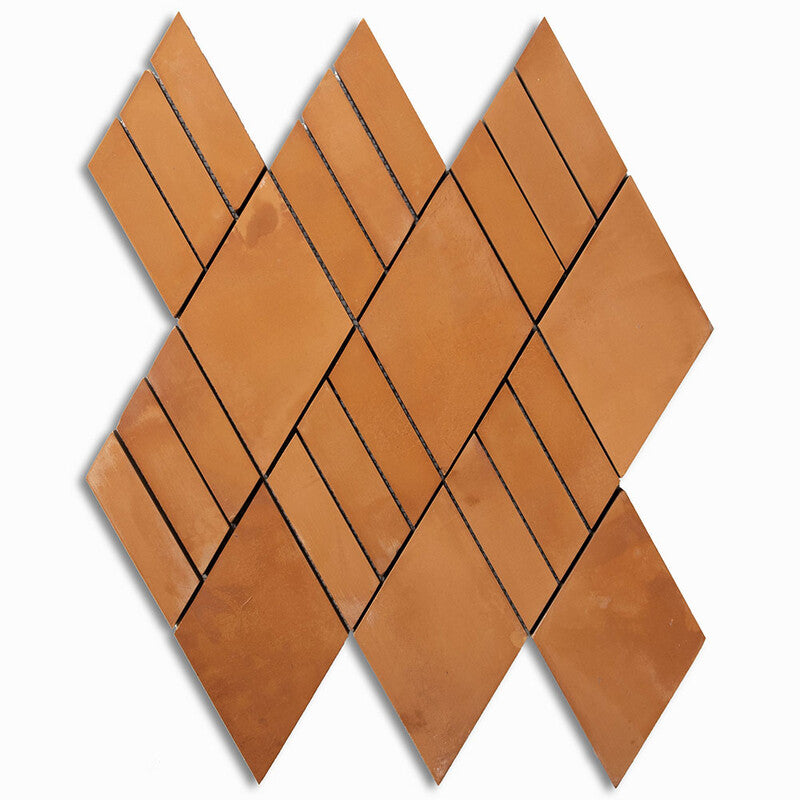 Cotto Natural Genoa Terracotta Mosaics 11 1/2x14 Terracotta Natural 12x18 Mosaics — 3