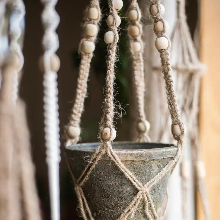 Cotton Hemp Rope Planter Hanger by RusticReach