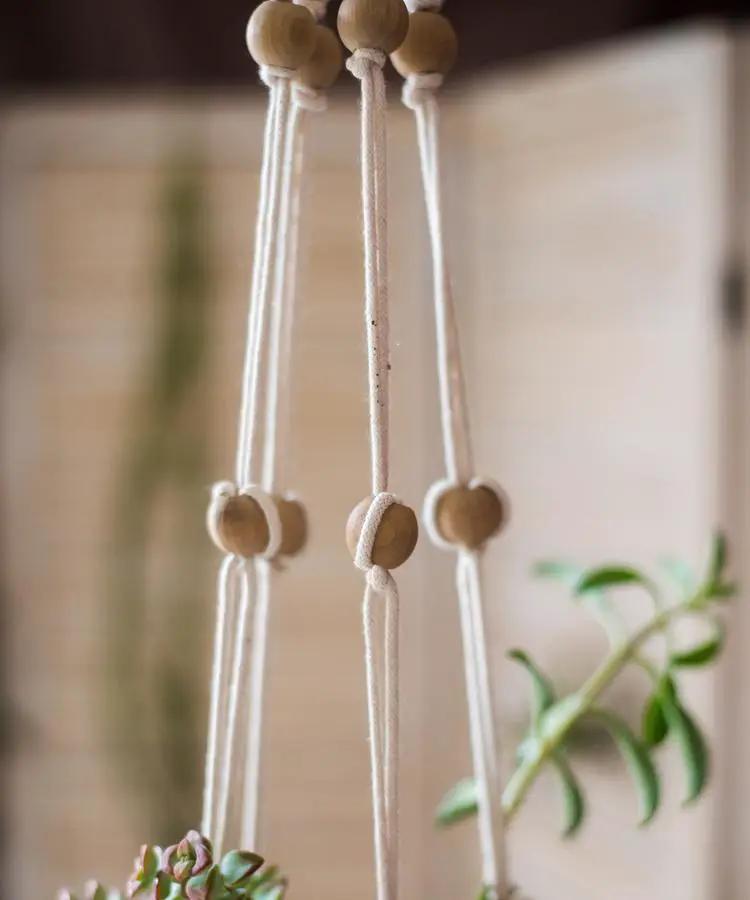 Cotton Hemp Rope Planter Hanger by RusticReach