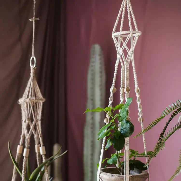 Cotton Hemp Rope Planter Hanger by RusticReach