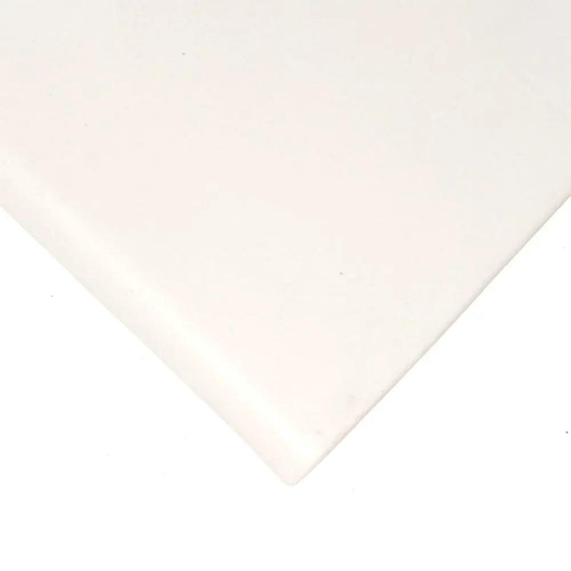 Cotton Matte Bullnose Ceramic Moldings 6x6 closeup 3