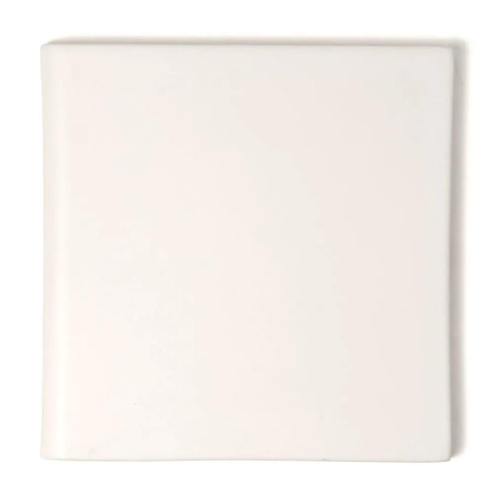 Cotton Matte Bullnose Ceramic Moldings 6x6