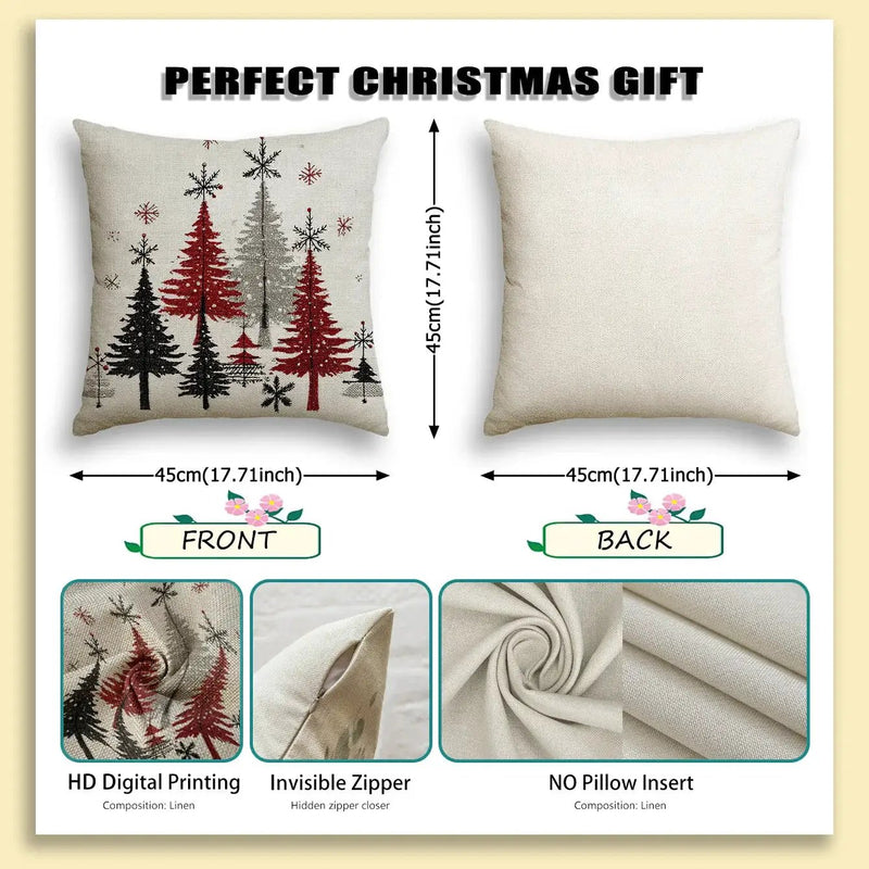 Cotton Throw Covers, Beige Snowflake Design, 40.64x45.72 cm Single-Sided Printed Pink and White by House Of Avana