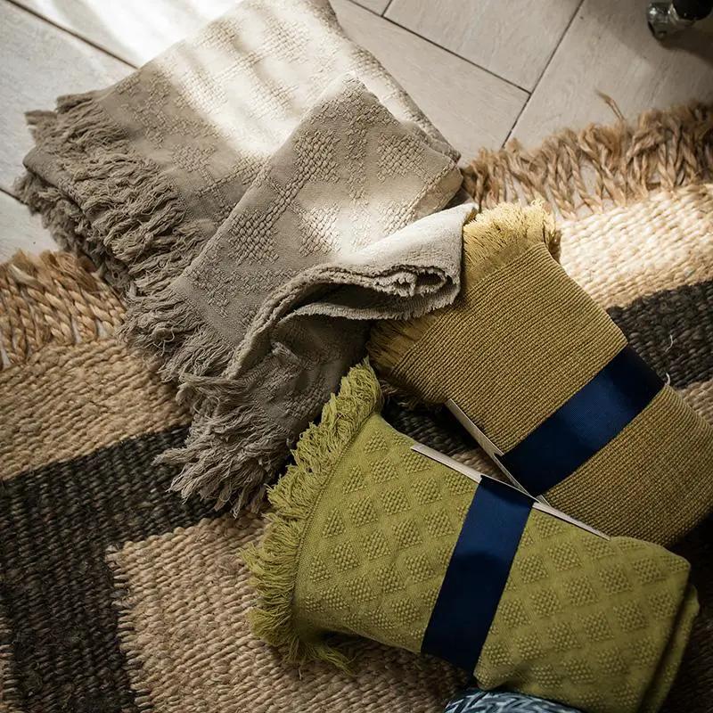 Cotton Throw Sofa Blanket by RusticReach