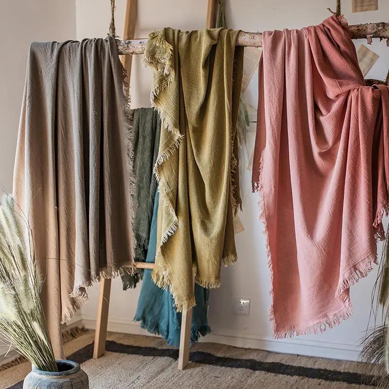 Cotton Throw Sofa Blanket by RusticReach