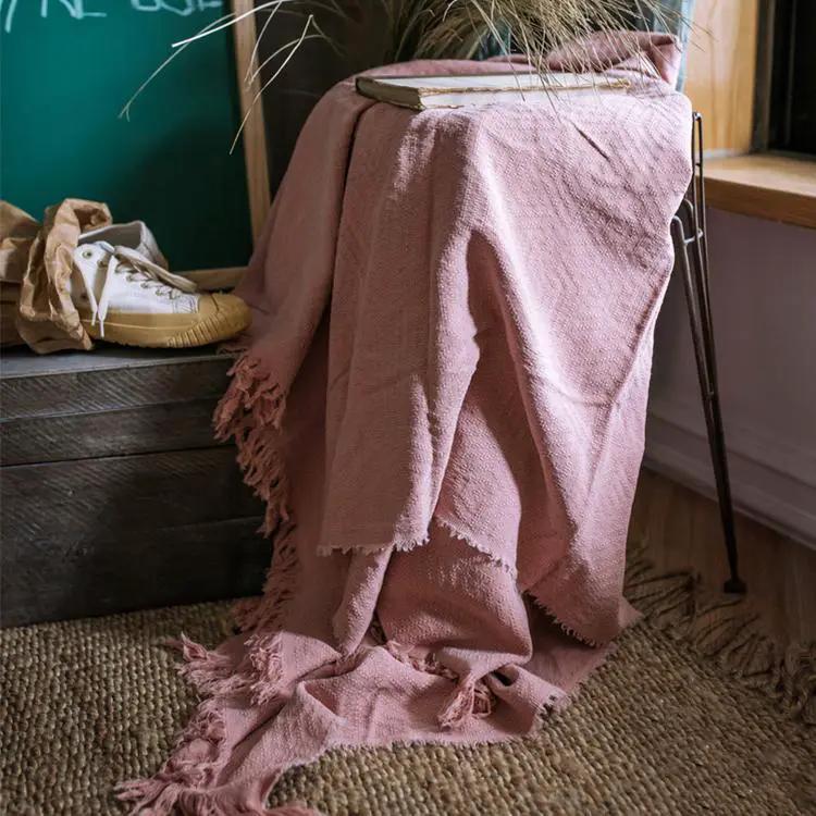 Cotton Throw Sofa Blanket by RusticReach