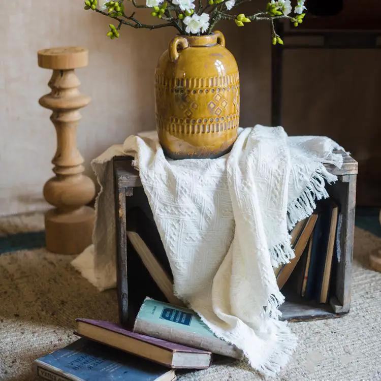 Cotton Throw Sofa Blanket by RusticReach