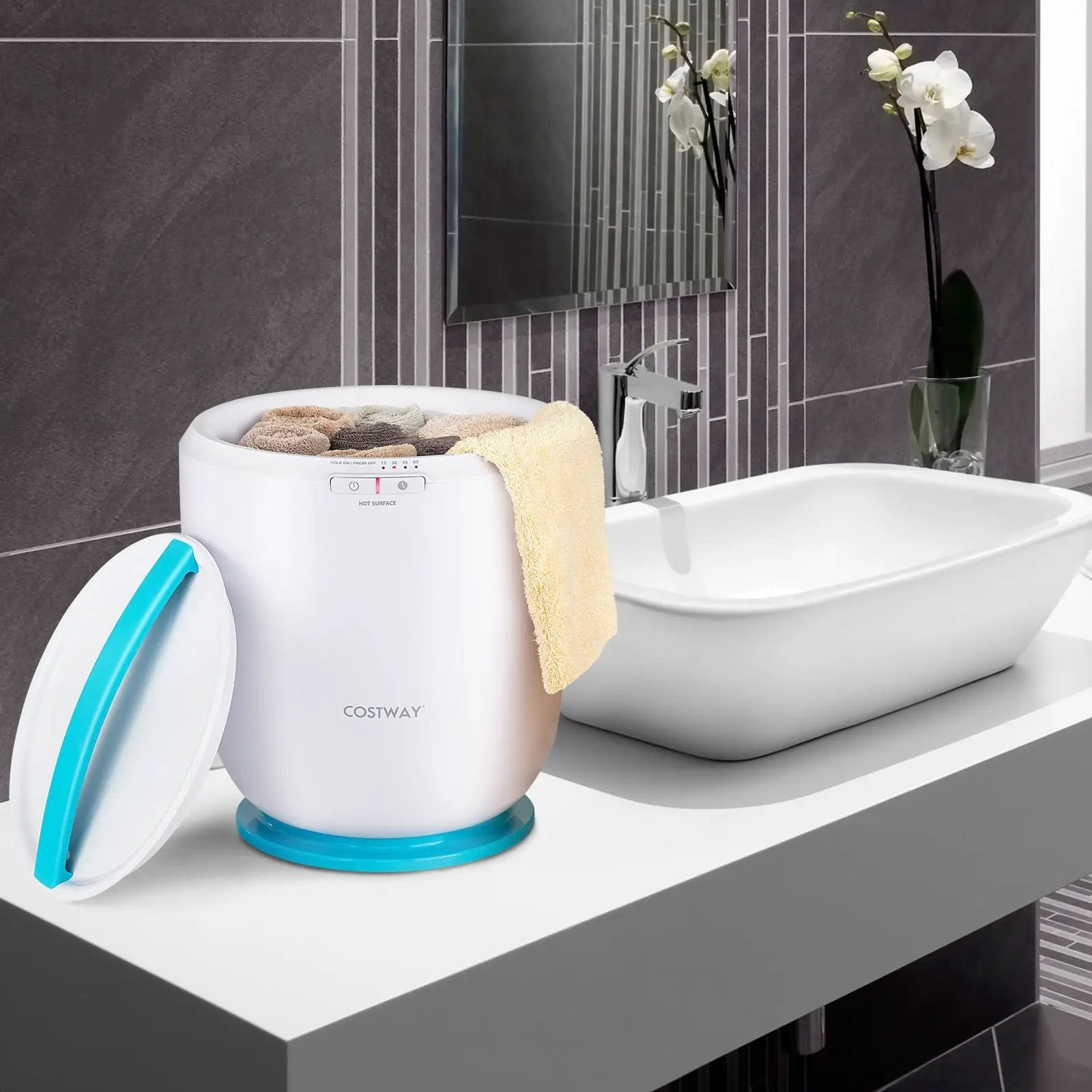 Countertop Towel Warmer Bucket with Auto Shut off by DirectDeals