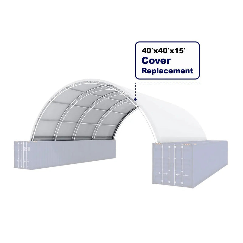 Cover Replacement for 40'x40'x15' Container Shelter by Chery Industrial