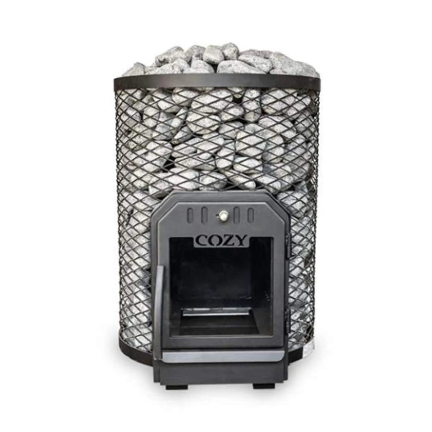 Cozy Heat O Thru-Wall Wood Burning Sauna Stove With Sauna Stones [COZY O-TW] (SAK93612) by SAKSBY WHOLESALE