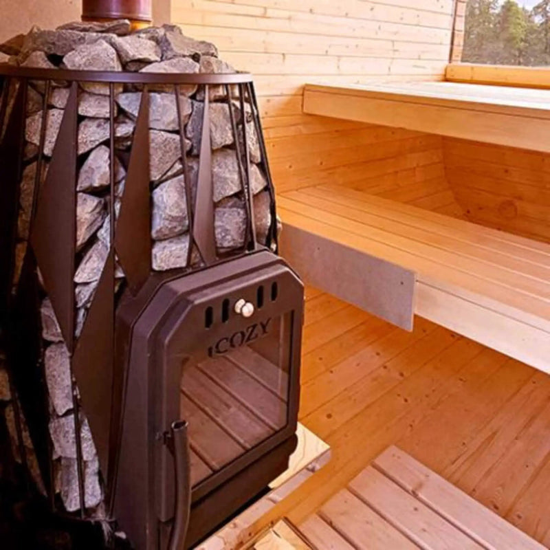Cozy Heat OG Wood-Burning Sauna Stove With Sauna Stones [COZY OG] (SAK37298) by SAKSBY WHOLESALE