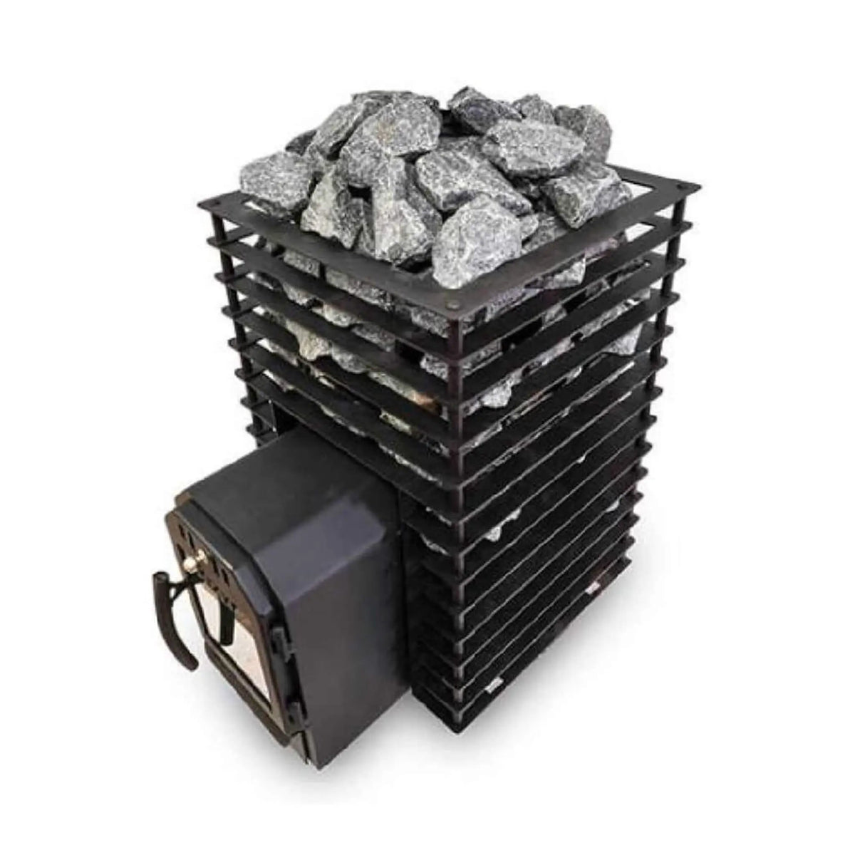 Cozy Heat Quattro Thru-Wall Square Style Sauna Stove With Sauna Stones [COZY QUATTRO TW] (SAK81754) by SAKSBY WHOLESALE