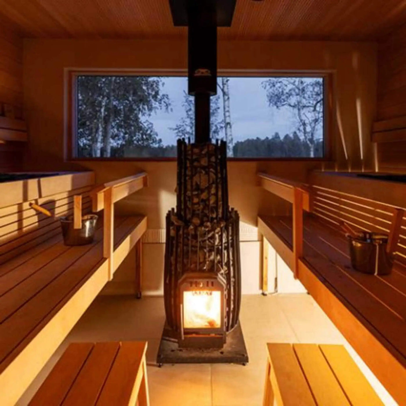 Cozy Heat SW Cylindrical Shape Sauna Stove With Sauna Stones [COZY SW] (SAK48563) by SAKSBY WHOLESALE