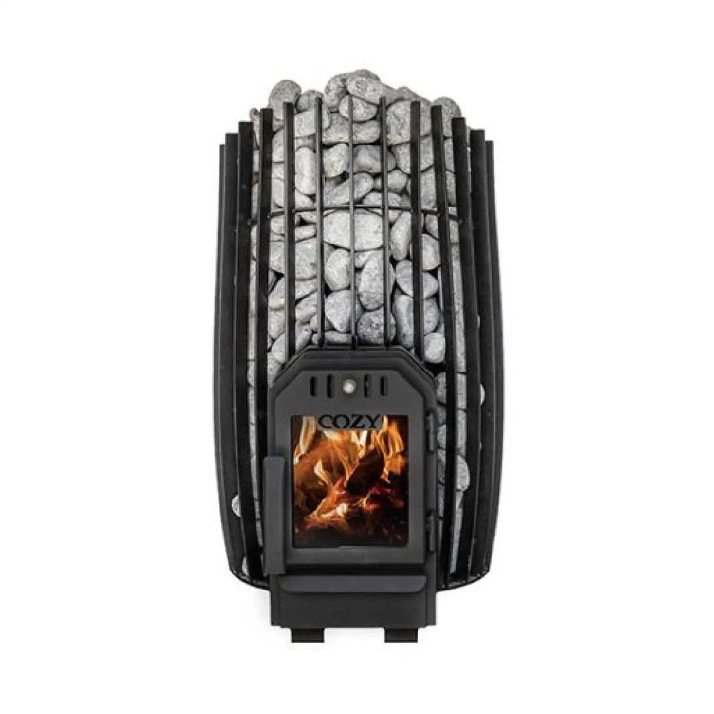 Cozy Heat SW Thru-Wall Wood Burning Sauna Stove With Sauna Stones [COZY SW-TW] (SAK69342) by SAKSBY WHOLESALE