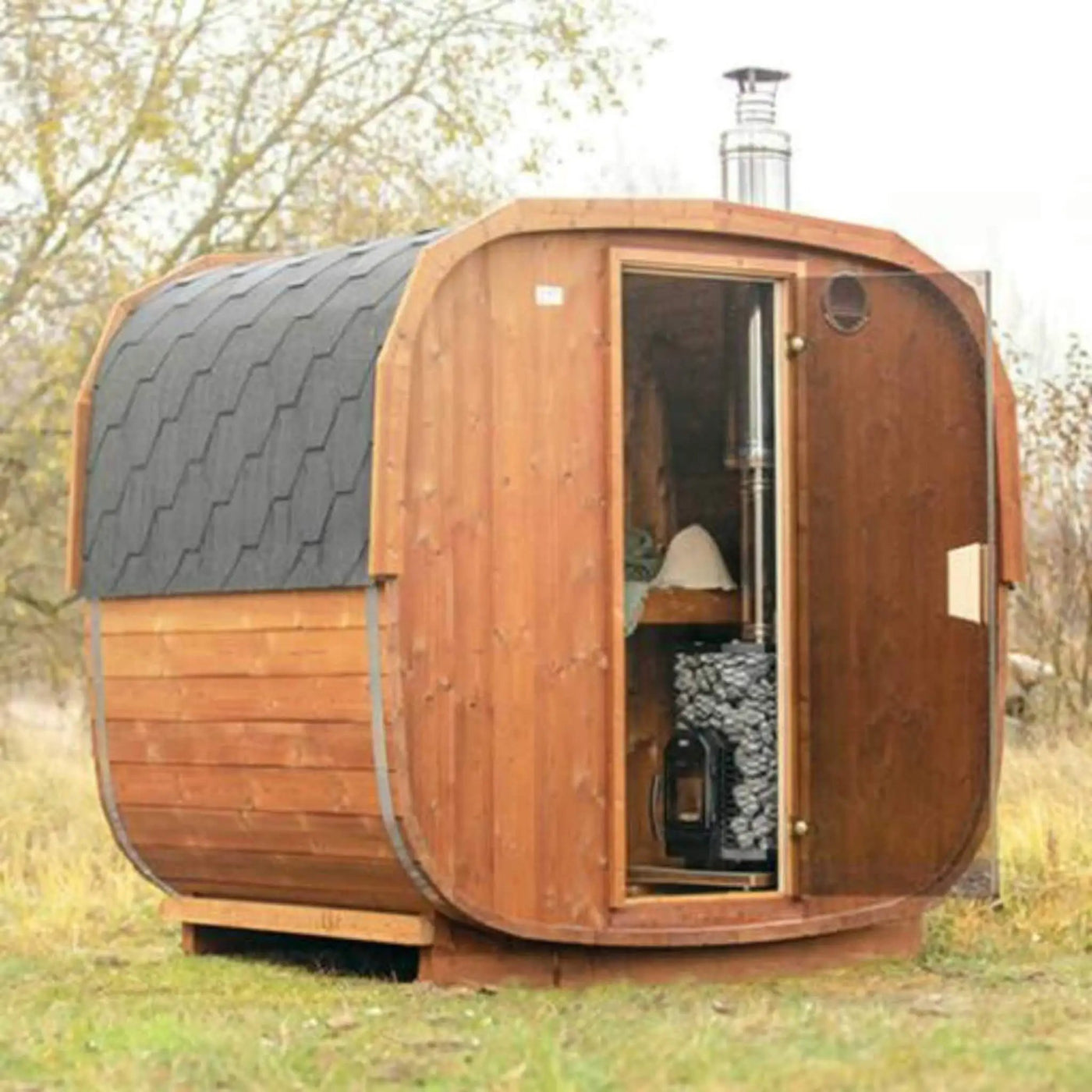 Cozy Heat Wood-Burning Floor Mount Sauna Stove With Chimney Kit And Sauna Stones [COZY] (SAK57382) by SAKSBY WHOLESALE