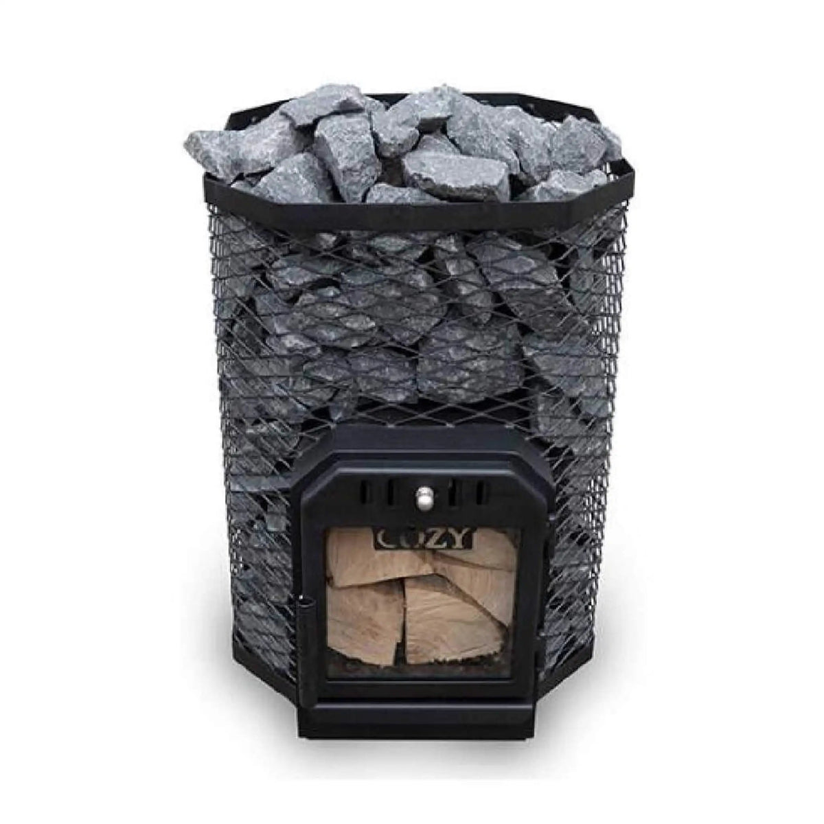Cozy Heat Wood-Burning Floor Mount Sauna Stove With Chimney Kit And Sauna Stones [COZY] (SAK57382) by SAKSBY WHOLESALE