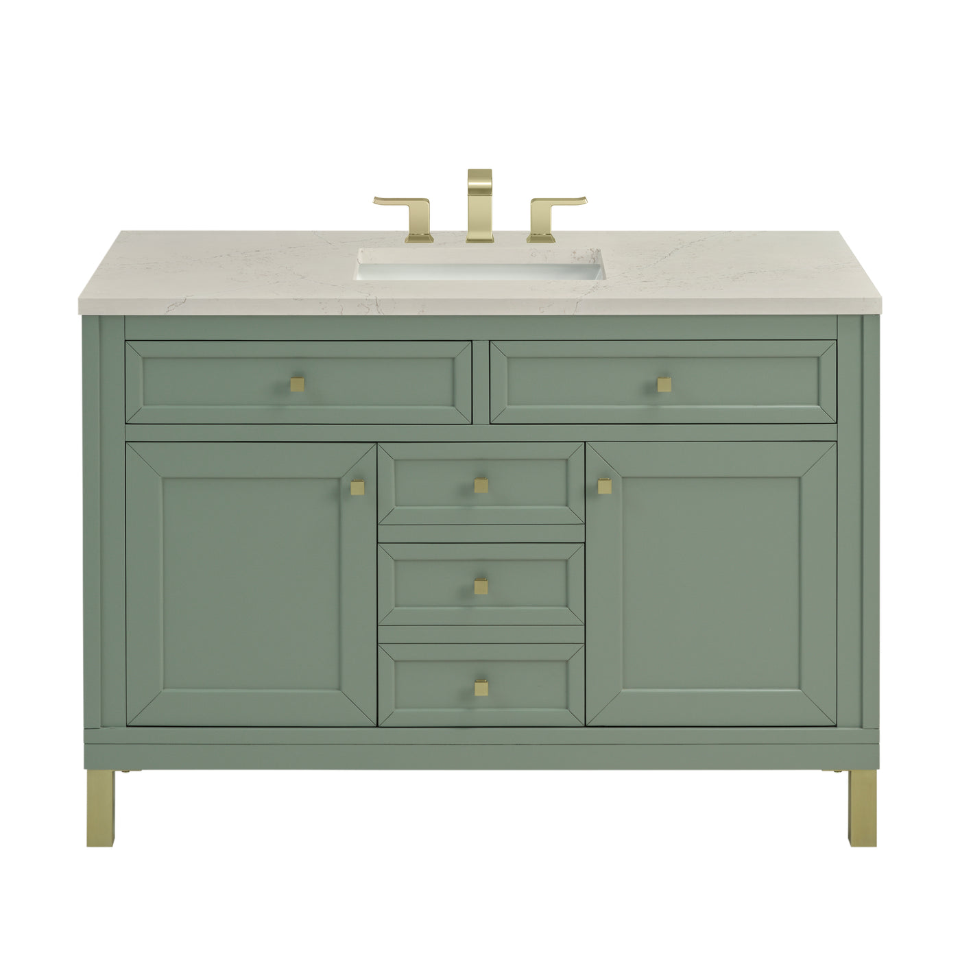 James Martin Chicago 48" Single Bathroom Vanity, Smokey Celadon by James Martin