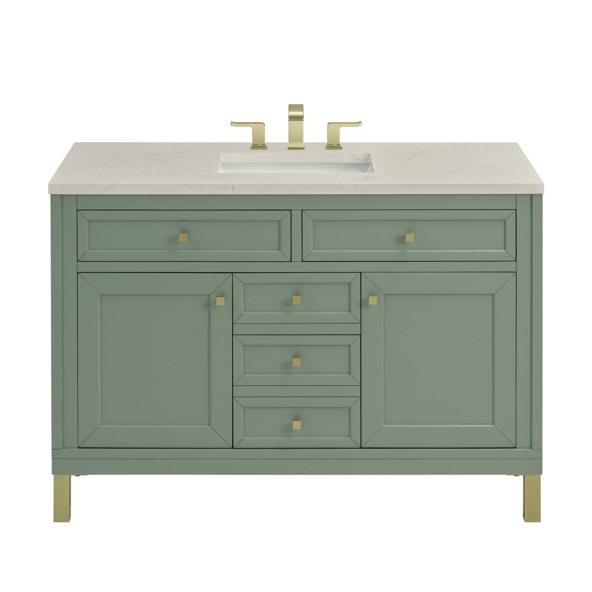 James Martin Chicago 48" Single Bathroom Vanity, Smokey Celadon by James Martin